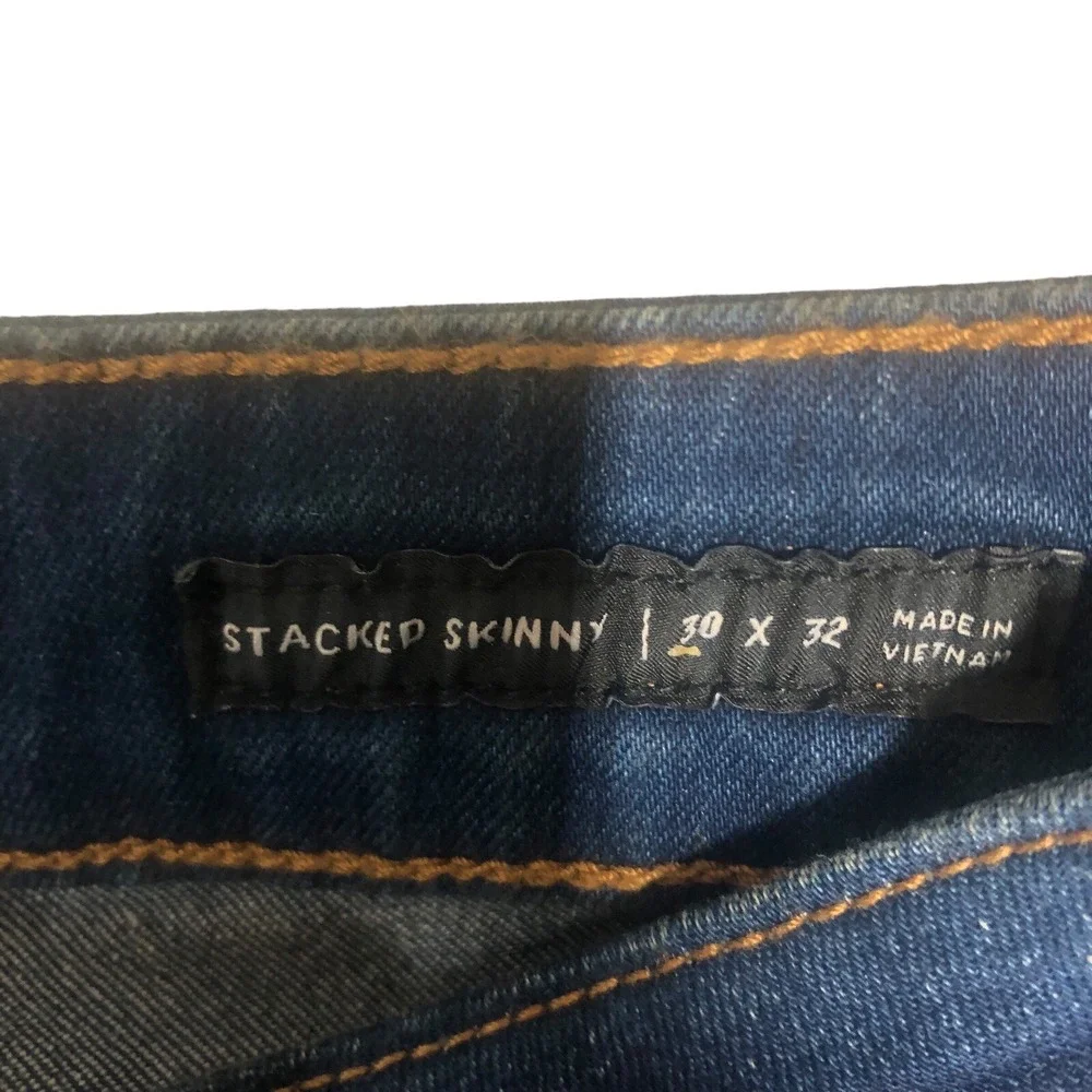 PacSun Jeans Mens Size 30/32 Eco Comfort Stretch Distressed Stacked Skinny New - Picture 5 of 13